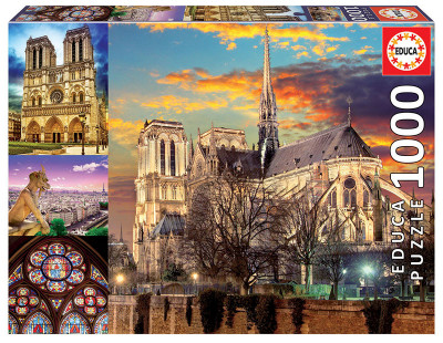 Puzzle Colagem de Notre Dame 1000 peças