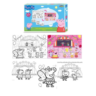 Puzzle de Colorir Porquinha Peppa 24 peças