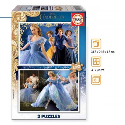 Puzzle Disney Cinderela 2x100 pcs
