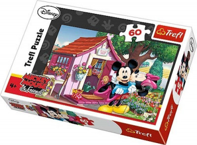 Puzzle Disney Mickey e Minnie no Jardim