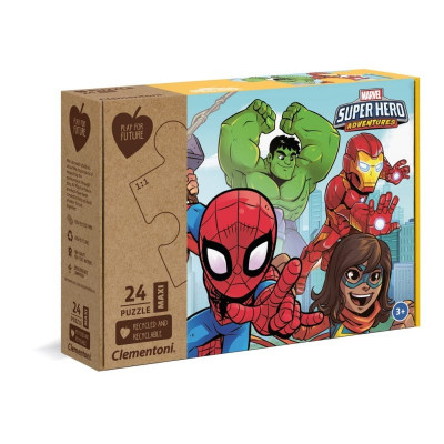Puzzle Ecológico Maxi Super Heroes Marvel 24 peças