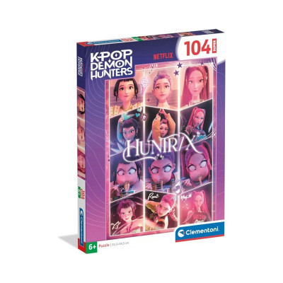 Puzzle Huntrix Kpop Demon Hunters 104 peças - 33,5x48,5cm