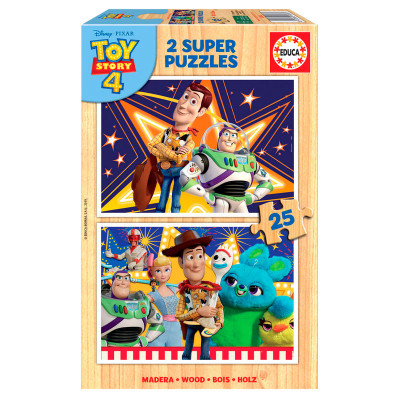 Puzzle Madeira 2x25 peças Toy Story 4