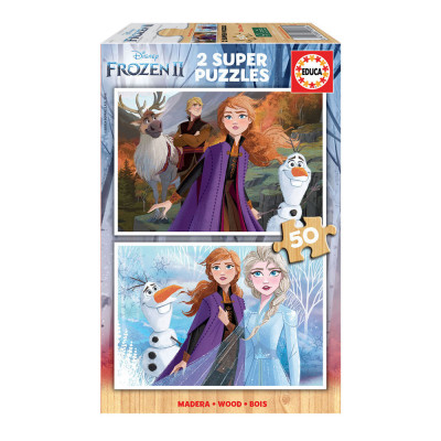 Puzzle Madeira 2x50 peças Frozen 2