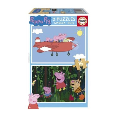 Puzzle madeira Peppa Pig 16 peças