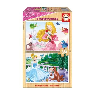 Puzzle madeira Princesas Disney -16 peças