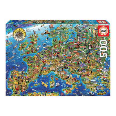 Puzzle Mapa da Europa 500 peças