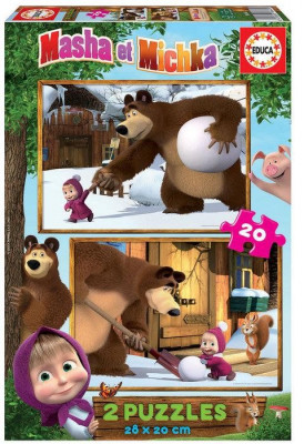 Puzzle Masha e o Urso 2x20 peças
