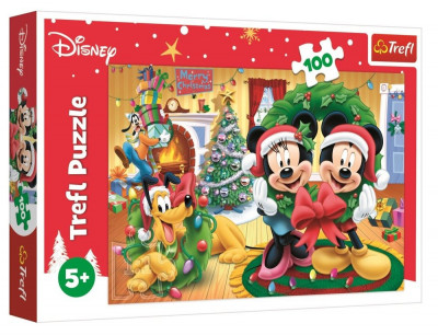 Puzzle Mickey e Minnie Natal 100peças