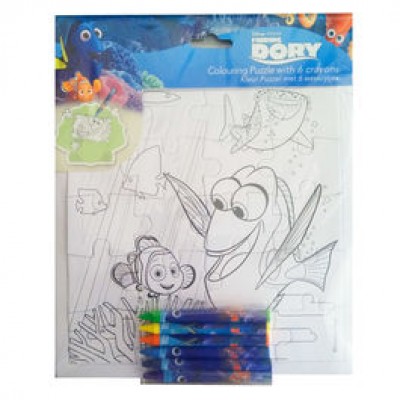 Puzzle p/ colorir + lapis Dory