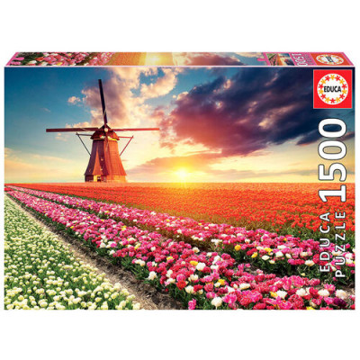 Puzzle Paisagem de Tulipas 1500 peças