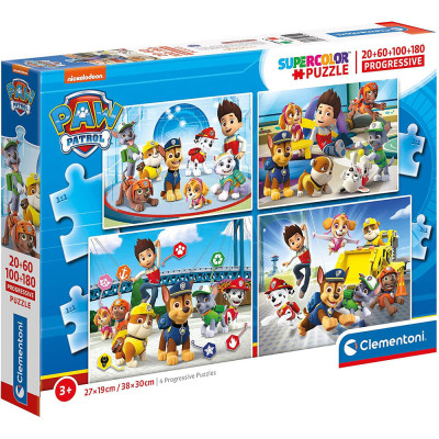 Puzzle Progressivo 20+60+100+180 Patrulha Pata