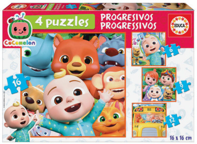 Puzzle Progressivo 4 em 1 Cocomelon