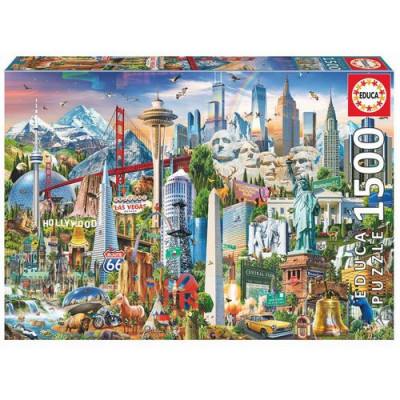 Puzzle Símbolos da América do Norte 1500 peças