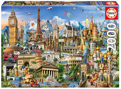 Puzzle Símbolos da Europa 2000 peças