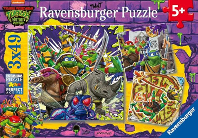 Puzzle Tartarugas Ninja 3x49 peças