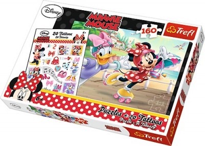 Puzzle Tattoo - Minnie e Margarida de Patins