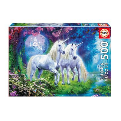 Puzzle Unicórnios no bosque 500 peças