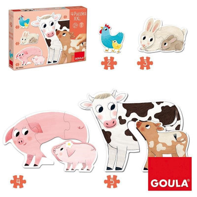 Puzzle XXL Mães e Bebés Animais Goula