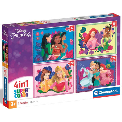 Puzzles 4 em 1 Princesas Disney