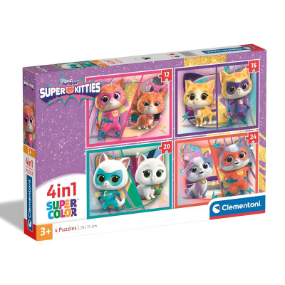 Puzzles 4 em 1 Super Kitties