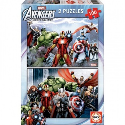 Puzzles Marvel Avengers 2 x 100 peças