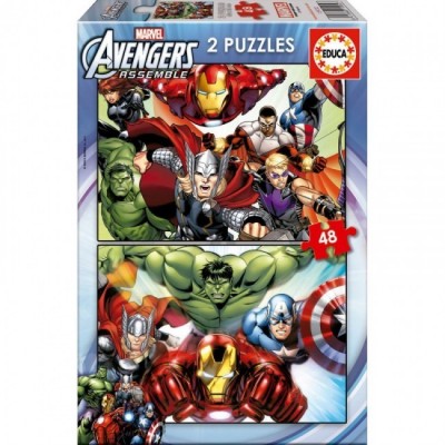 Puzzles Marvel Avengers 2 x 48 pçs