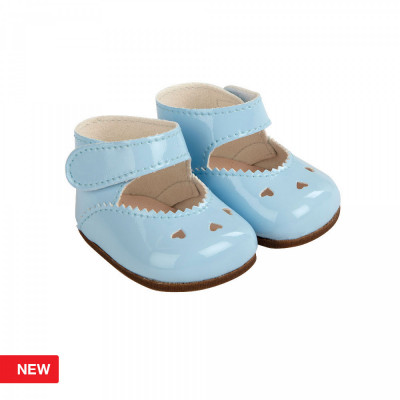 Reborn Arias Sapatos Corações Azul Bebé 45 cm