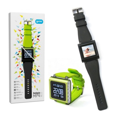 Relógio 8 GB MP4/FM + Pedómetro Multilíngua