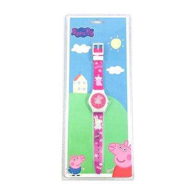 Relogio analógico rosa Peppa Pig