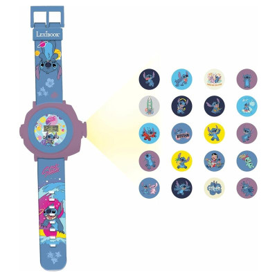 Relógio com Projetor Digital Stitch Disney