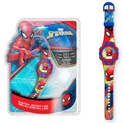Relógio Digital com Luz Spiderman