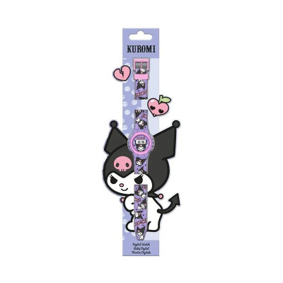 Relógio Digital Kuromi Hello Kitty 22cm