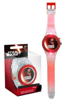 Relógio Digital Star Wars Luz Led