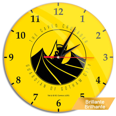 Relógio Parede Brilhante Batman DC Comics