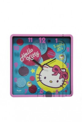 Relógio Parede Quadrado Hello Kitty