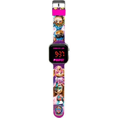 Relógio Watch Led Patrulha Pata Rosa