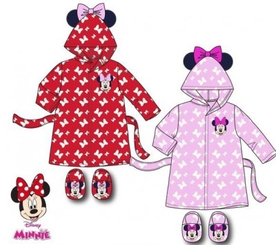 Robe Minnie bebé e pantufas