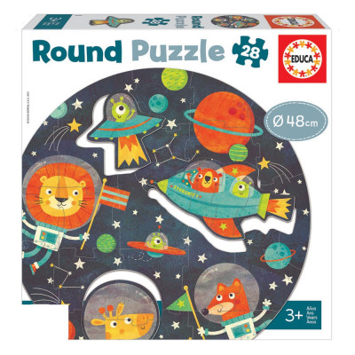 Round Puzzle 28 peças O Espaço
