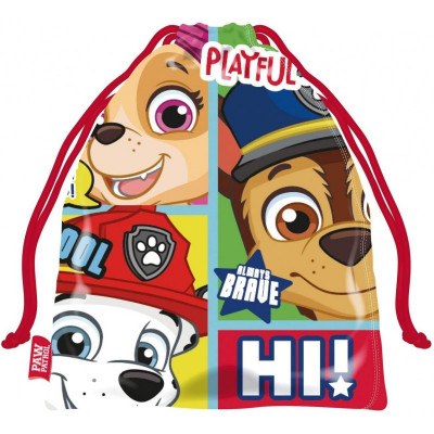 Saco Lanche Patrulha Pata Brave 22cm