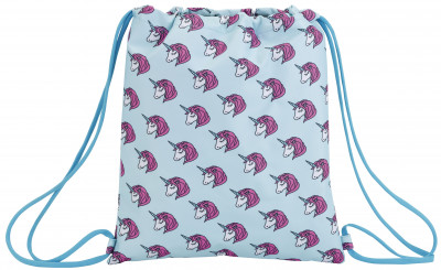 Saco mochila com cordões 40cm Moos Unicórnio