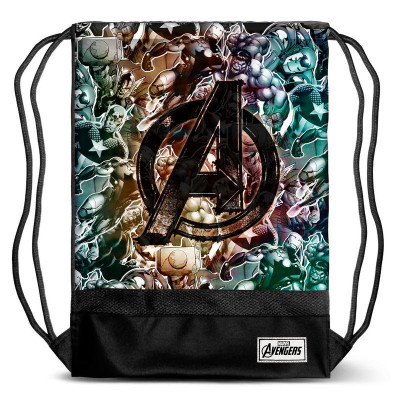 Saco mochila com cordões 48cm Avengers