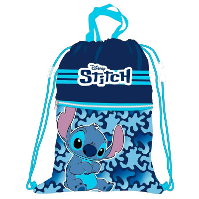 Saco Mochila Stitch Azul 45cm