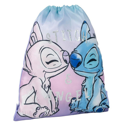 Saco Mochila Stitch e Angel 39cm