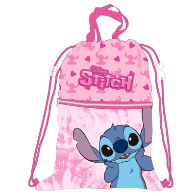 Saco Mochila Stitch Rosa 45cm