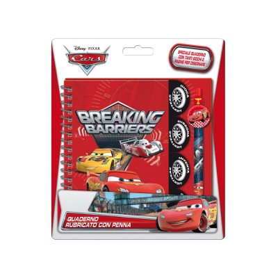 Set Papelaria Caderno + Caneta Cars