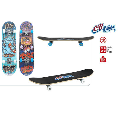 Skate Madeira 79x20cm Sortido