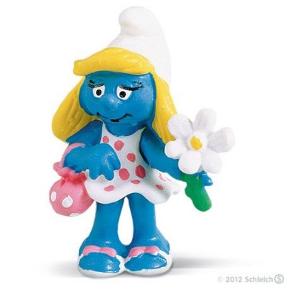 Smurfina (Smurf Smurfette) with Flower - Colecção Favoritos