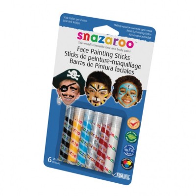 Snazaroo Barras Pintura Facial Menino Pack 6