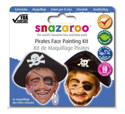 Snazaroo Kit Pinturas Faciais Piratas - 10 Faces